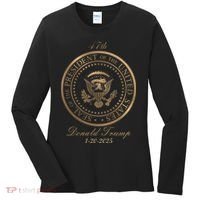 Donald Trump Official Gold Seal 47th President Women's Long Sleeve Shirt thumb 0