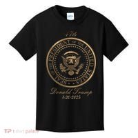 Donald Trump Official Gold Seal 47th President Kids T-Shirt thumb 0