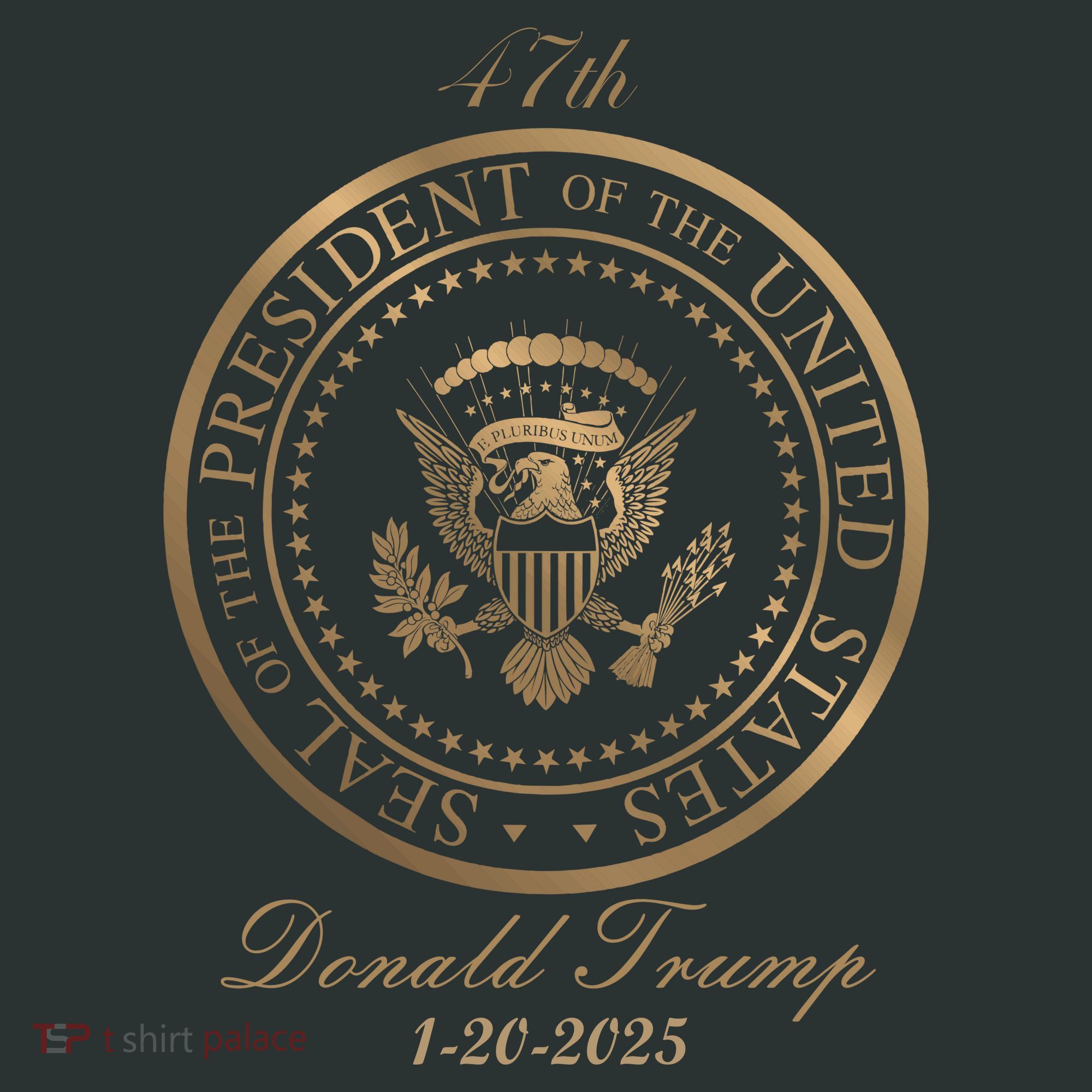 Donald Trump Official Gold Seal 47th President Infant Baby Jersey Bodysuit