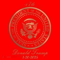 Donald Trump Official Gold Seal 47th President Santa Hat thumb 1