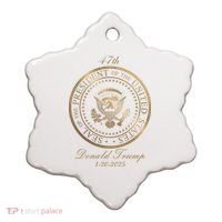Donald Trump Official Gold Seal 47th President Ceramic Ornament thumb 0