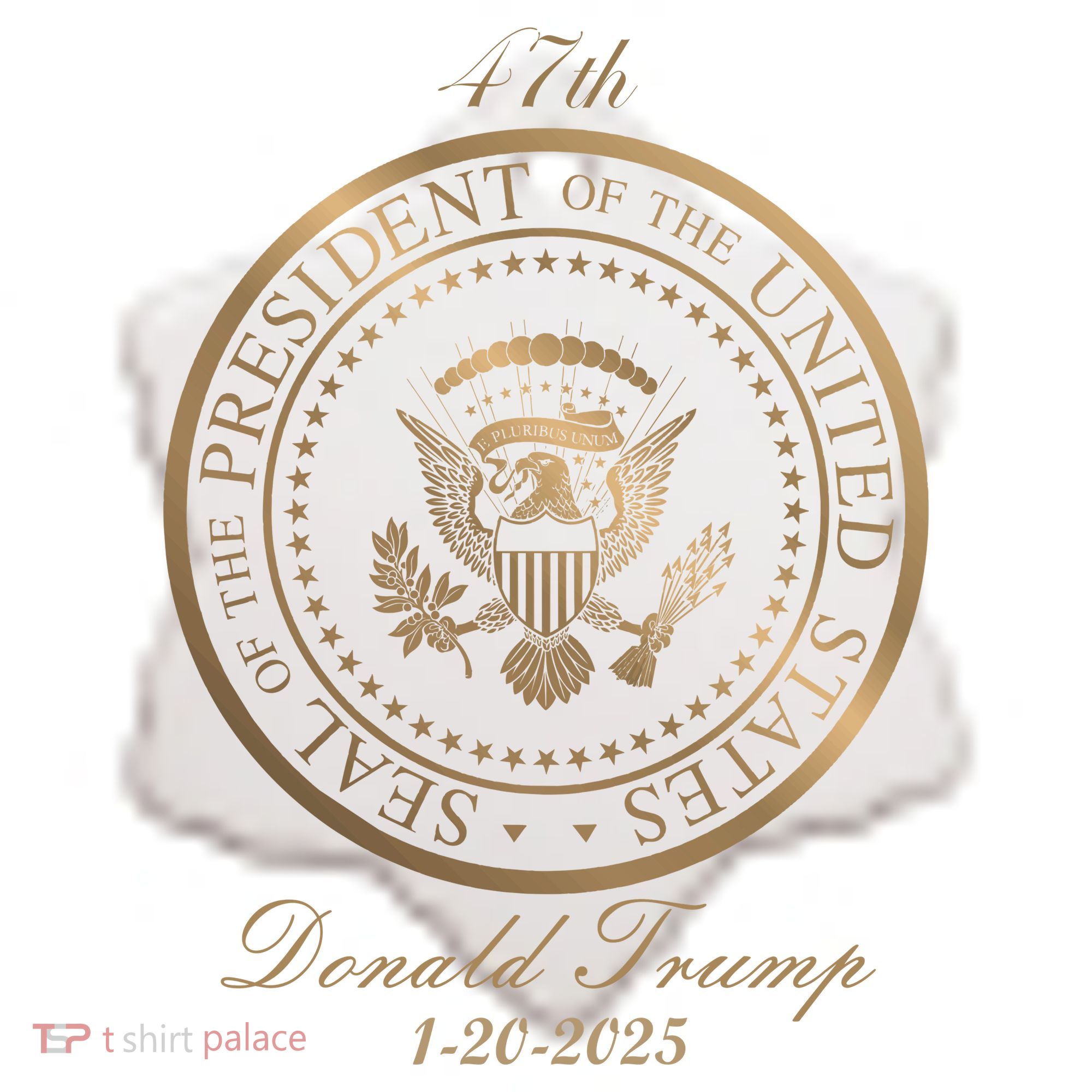 Donald Trump Official Gold Seal 47th President Ceramic Ornament