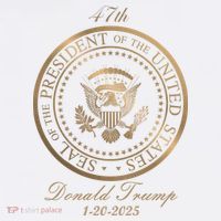 Donald Trump Official Gold Seal 47th President Comfort Colors Garment-Dyed Hooded Sweatshirt thumb 2