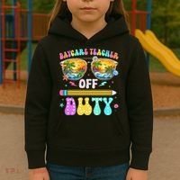 Daycare Teacher Off Duty Last Day Of School Summer Break Kids Hoodie thumb 3