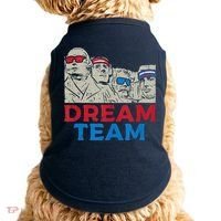 Dream Team Presidents Mount Rushmore Funny 4th Of July Doggie Tank thumb 0