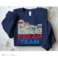 Dream Team Presidents Mount Rushmore Funny 4th Of July Sweatshirt thumb 2