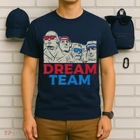 Dream Team Presidents Mount Rushmore Funny 4th Of July T-Shirt thumb 6