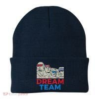 Dream Team Presidents Mount Rushmore Funny 4th Of July Beanie thumb 0