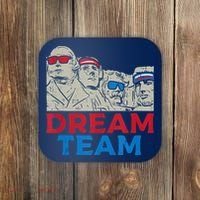 Dream Team Presidents Mount Rushmore Funny 4th Of July Coaster thumb 0