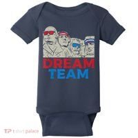 Dream Team Presidents Mount Rushmore Funny 4th Of July Baby Bodysuit thumb 0