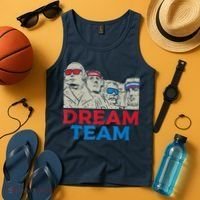 Dream Team Presidents Mount Rushmore Funny 4th Of July Tank Top thumb 4