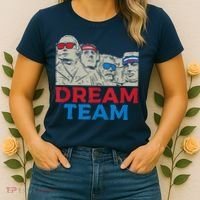 Dream Team Presidents Mount Rushmore Funny 4th Of July Women's T-Shirt thumb 2