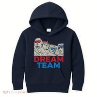 Dream Team Presidents Mount Rushmore Funny 4th Of July Kids Hoodie thumb 0