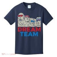 Dream Team Presidents Mount Rushmore Funny 4th Of July Kids T-Shirt thumb 0