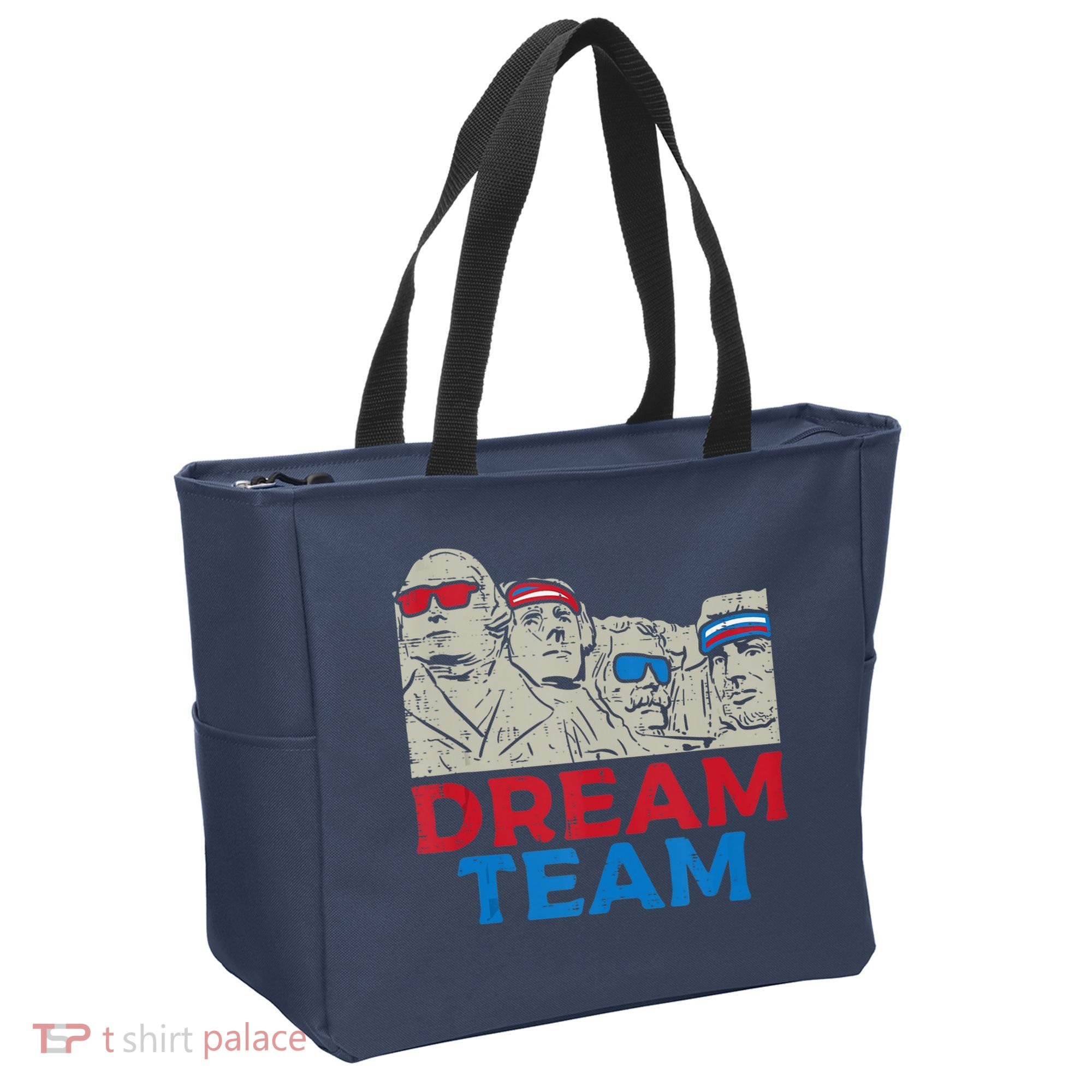 Dream Team Presidents Mount Rushmore Funny 4th Of July Tote Bag