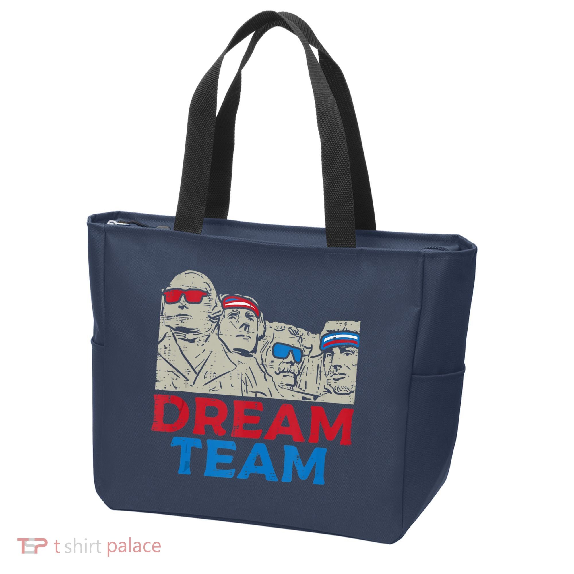 Dream Team Presidents Mount Rushmore Funny 4th Of July Tote Bag