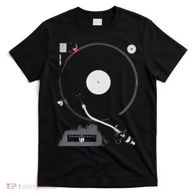 Dj Turntable Playing Vinyl Record Photo T-Shirt