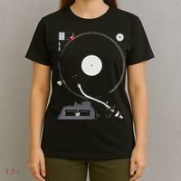 Dj Turntable Playing Vinyl Record Photo T-Shirt thumb 4