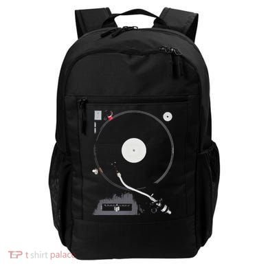 Dj Turntable Playing Vinyl Record Photo Backpack