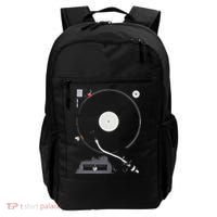Dj Turntable Playing Vinyl Record Photo Backpack thumb 0
