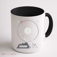 Dj Turntable Playing Vinyl Record Photo Coffee Mug thumb 1