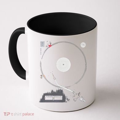 Dj Turntable Playing Vinyl Record Photo Coffee Mug