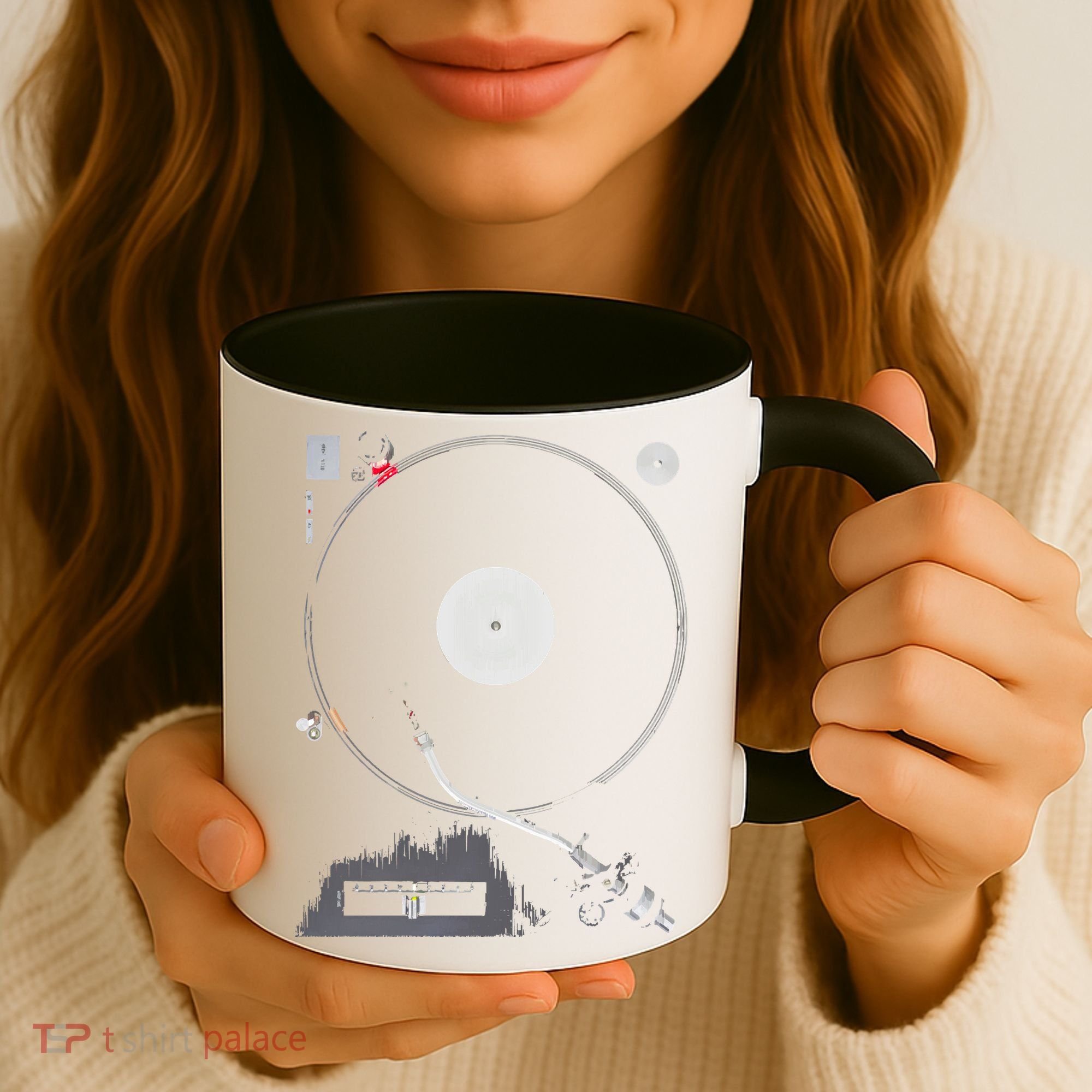 Dj Turntable Playing Vinyl Record Photo Coffee Mug