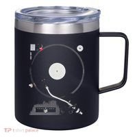 Dj Turntable Playing Vinyl Record Photo 12oz Stainless Steel Coffee Mug thumb 0