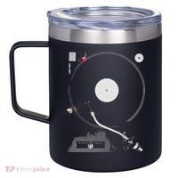 Dj Turntable Playing Vinyl Record Photo 12oz Stainless Steel Coffee Mug thumb 2