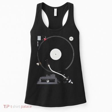 Dj Turntable Playing Vinyl Record Photo Women's Tank Top