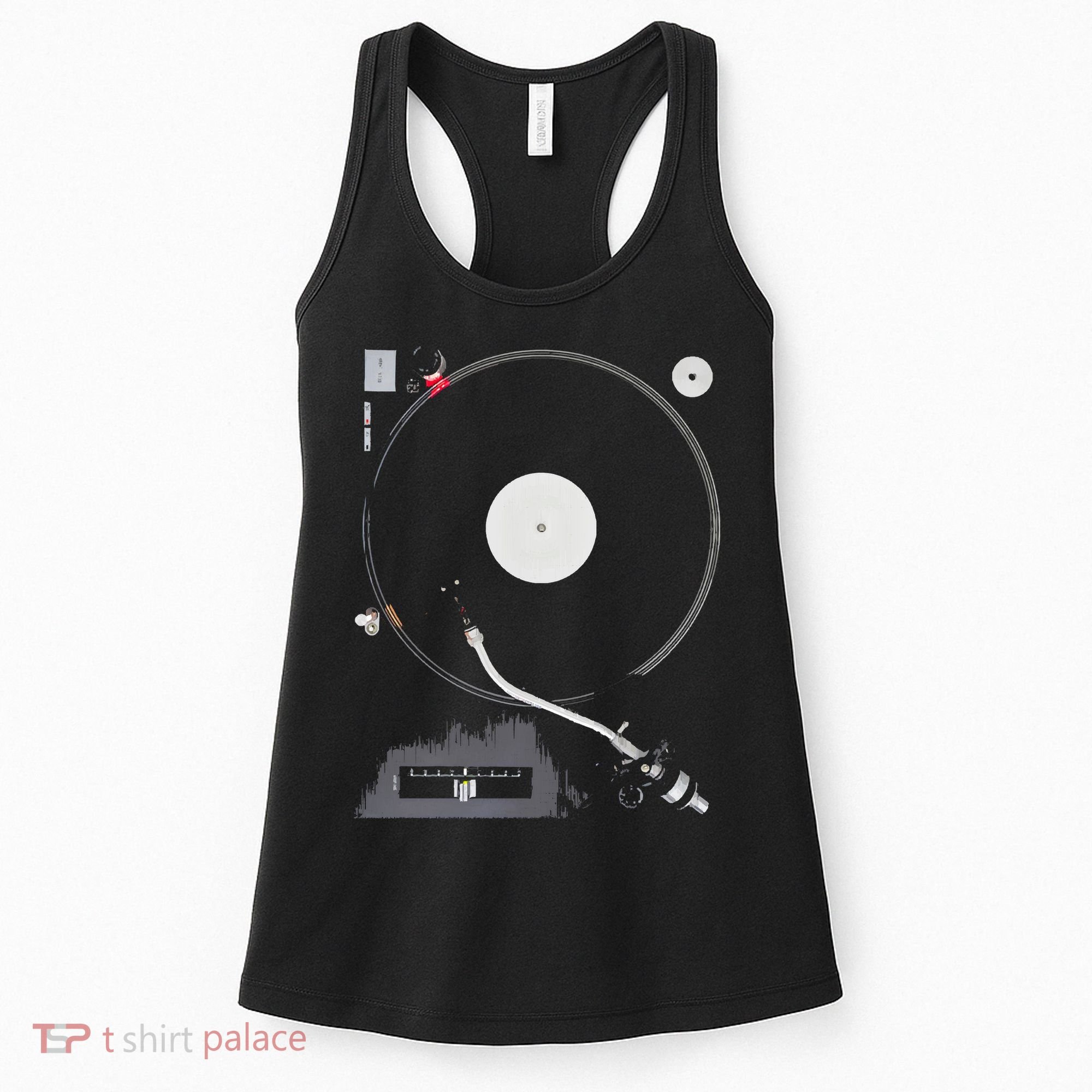 Dj Turntable Playing Vinyl Record Photo Women's Tank Top