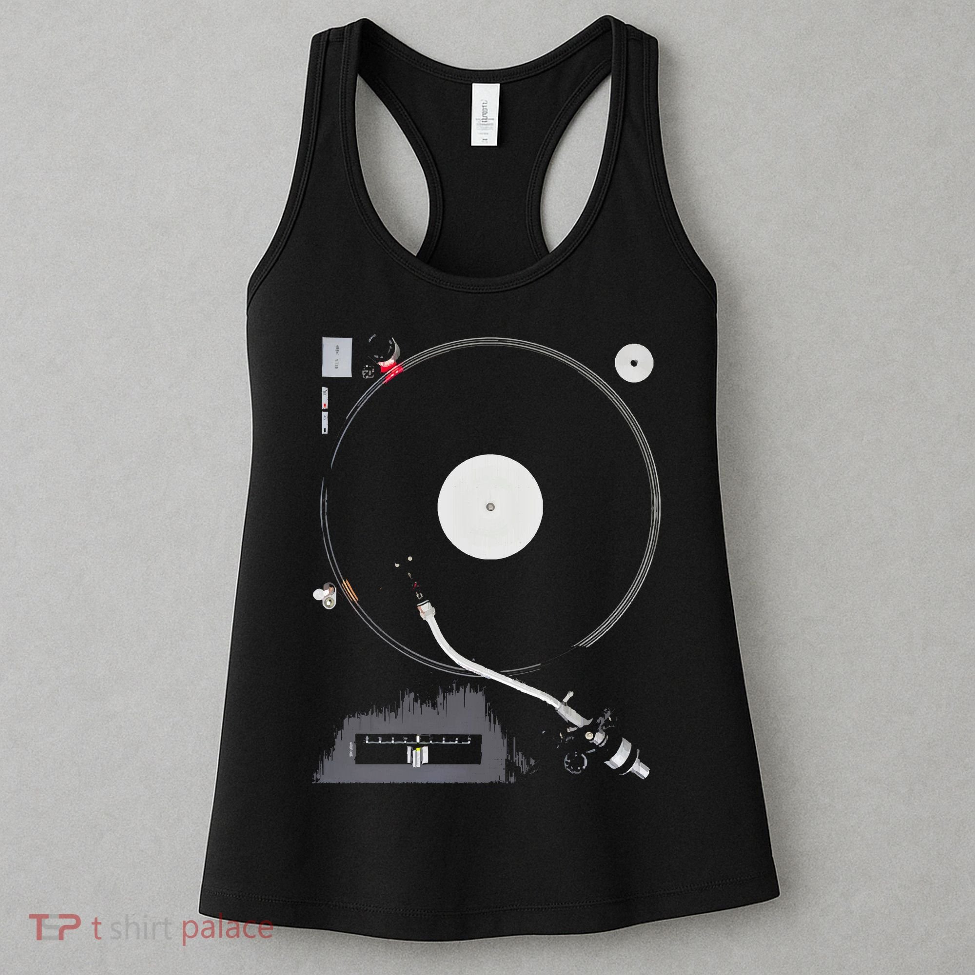 Dj Turntable Playing Vinyl Record Photo Women's Tank Top