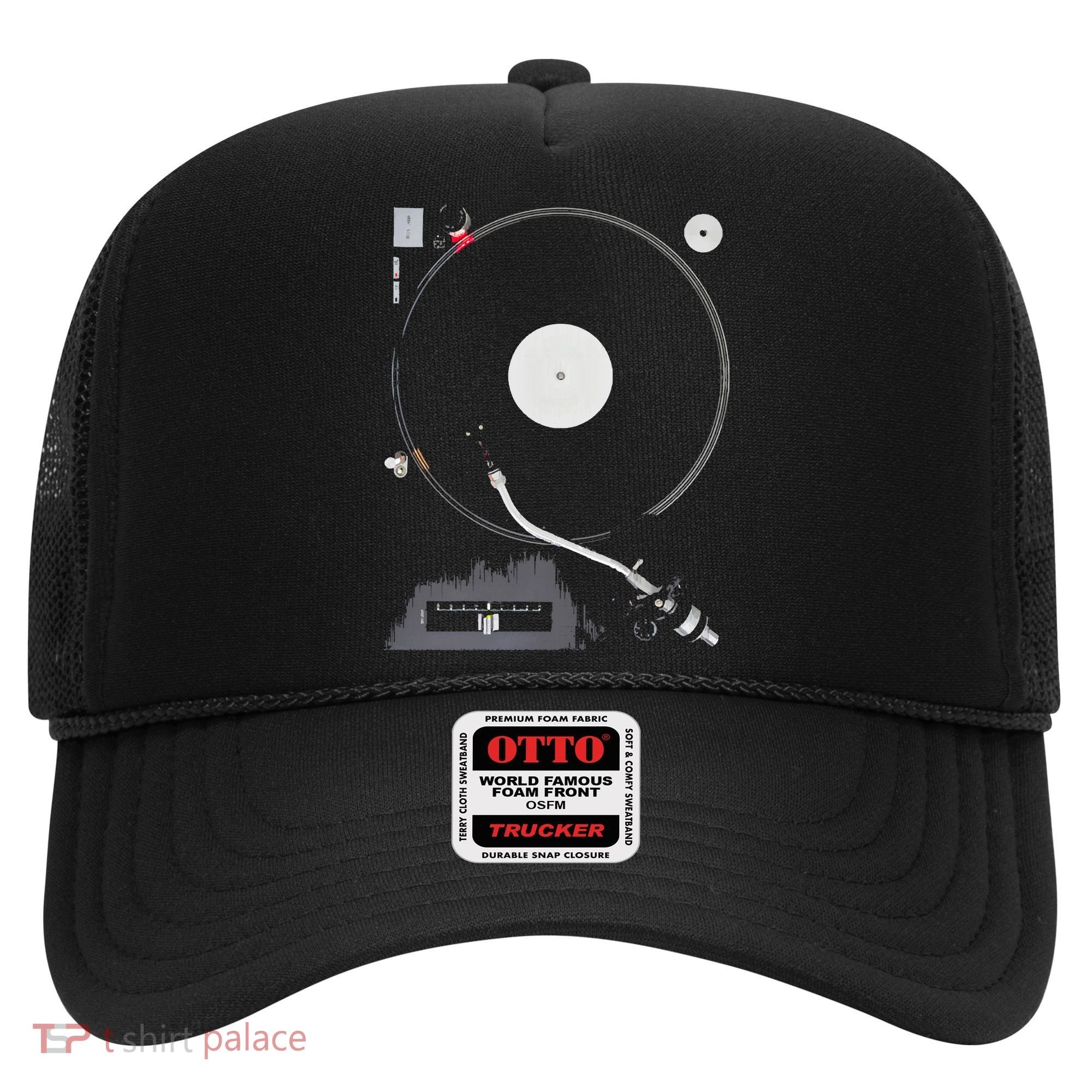 Dj Turntable Playing Vinyl Record Photo Hat