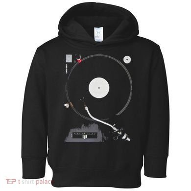 Dj Turntable Playing Vinyl Record Photo Toddler Hoodie