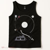 Dj Turntable Playing Vinyl Record Photo Tank Top thumb 2
