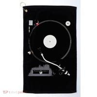Dj Turntable Playing Vinyl Record Photo Golf Towel thumb 0