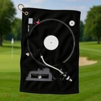 Dj Turntable Playing Vinyl Record Photo Golf Towel thumb 1