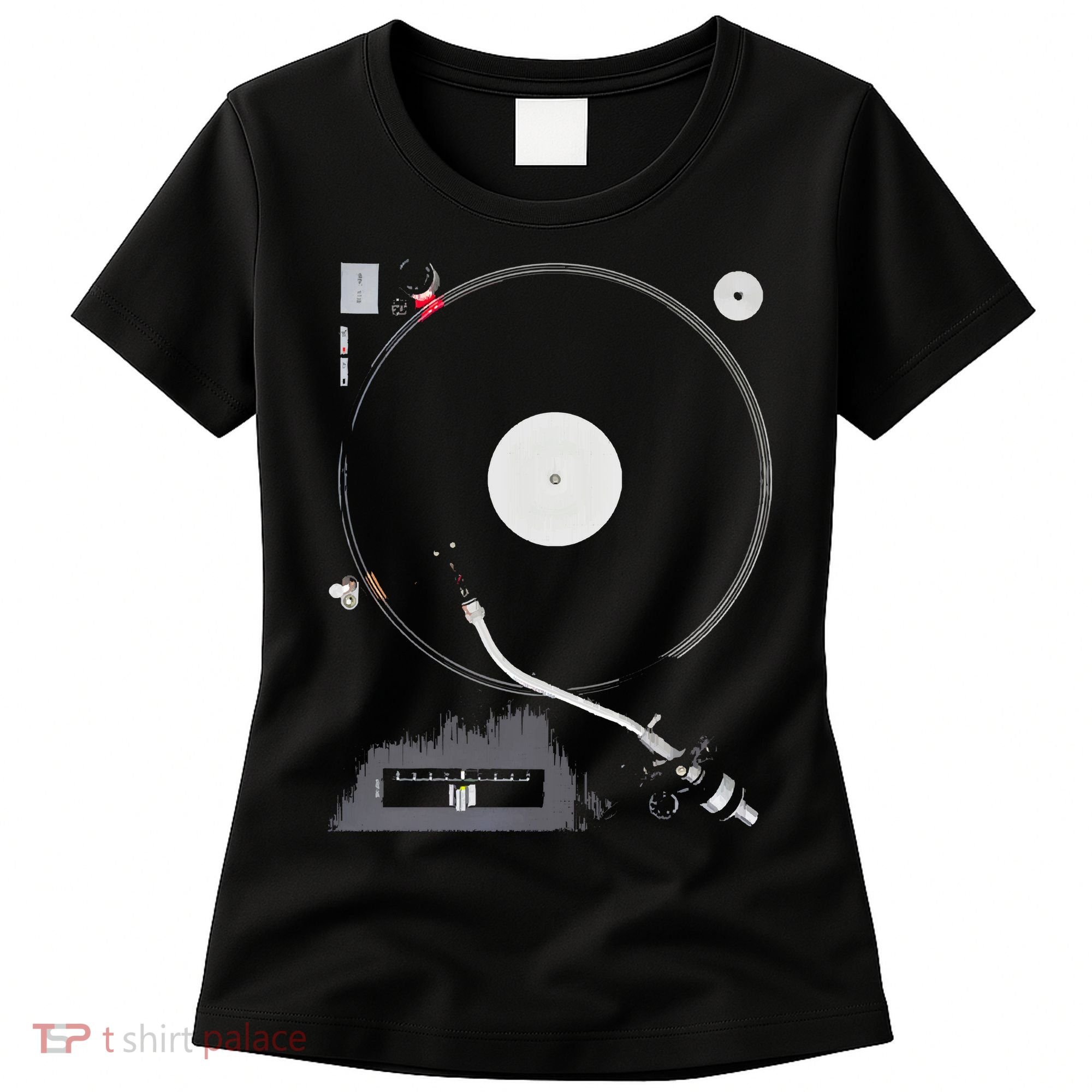 Dj Turntable Playing Vinyl Record Photo Women's T-Shirt
