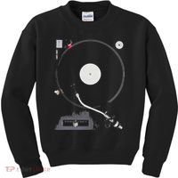 Dj Turntable Playing Vinyl Record Photo Kids Sweatshirt thumb 0