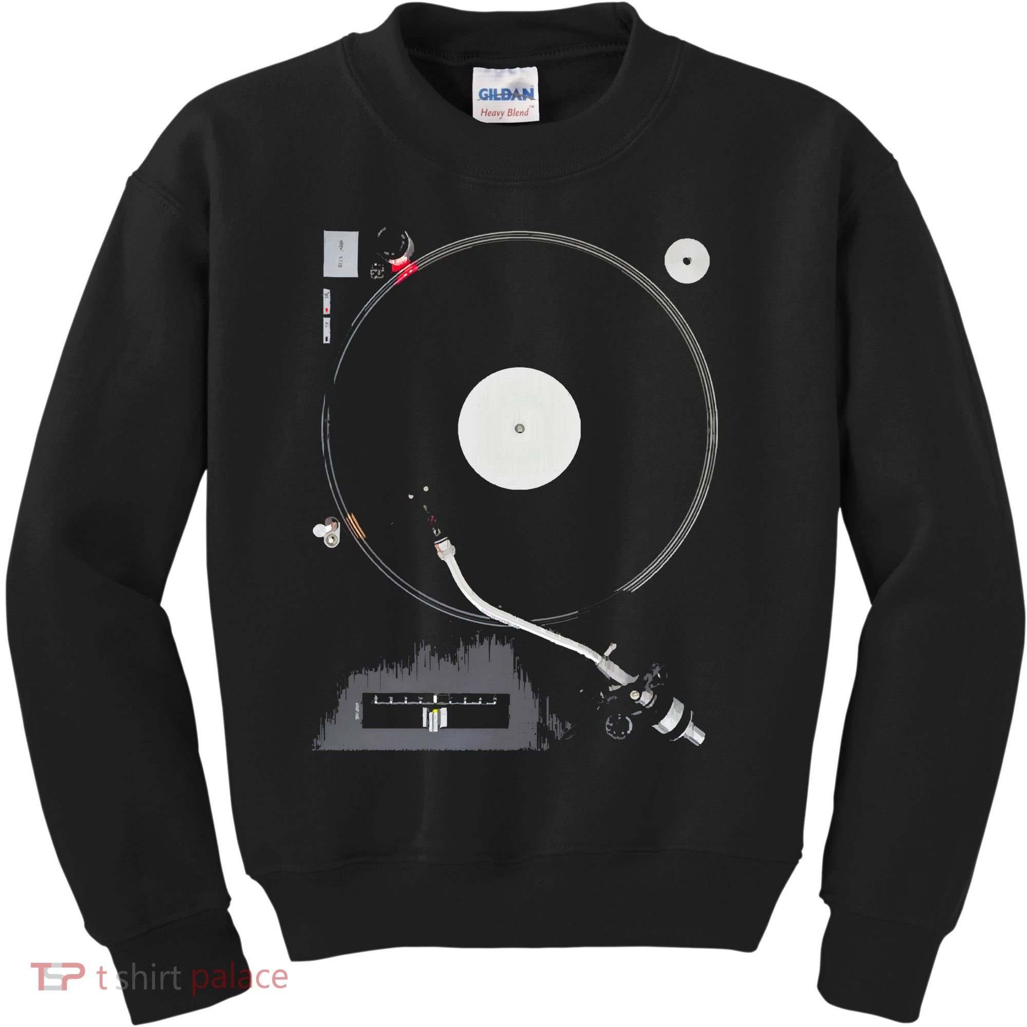 Dj Turntable Playing Vinyl Record Photo Kids Sweatshirt