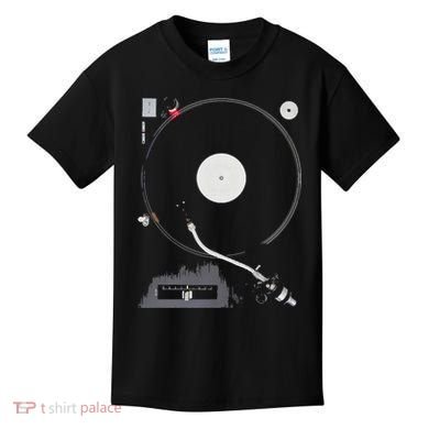 Dj Turntable Playing Vinyl Record Photo Kids T-Shirt