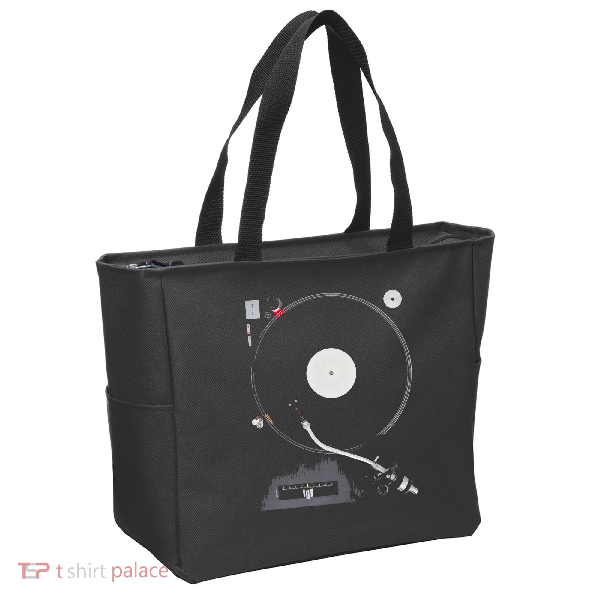 Dj Turntable Playing Vinyl Record Photo Tote Bag