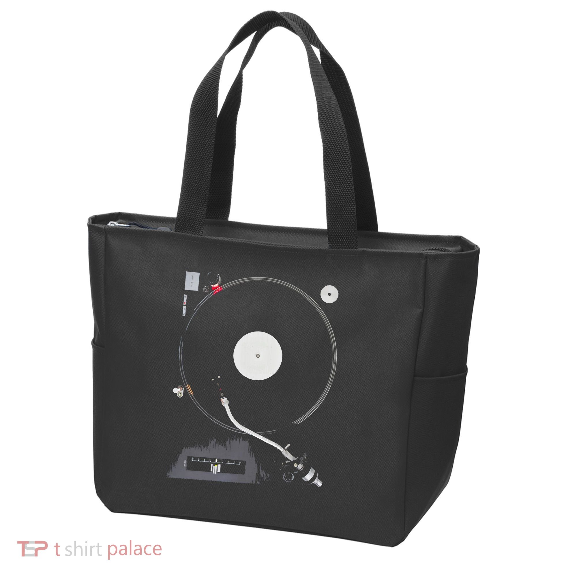 Dj Turntable Playing Vinyl Record Photo Tote Bag