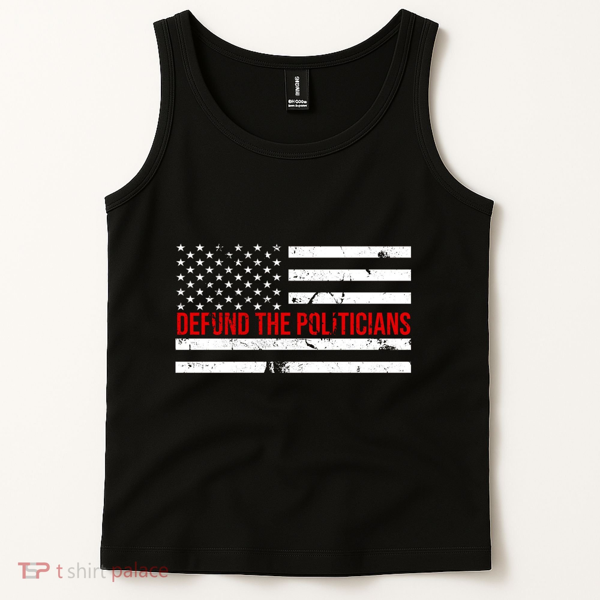 Defund The Politicians American Flag Tank Top