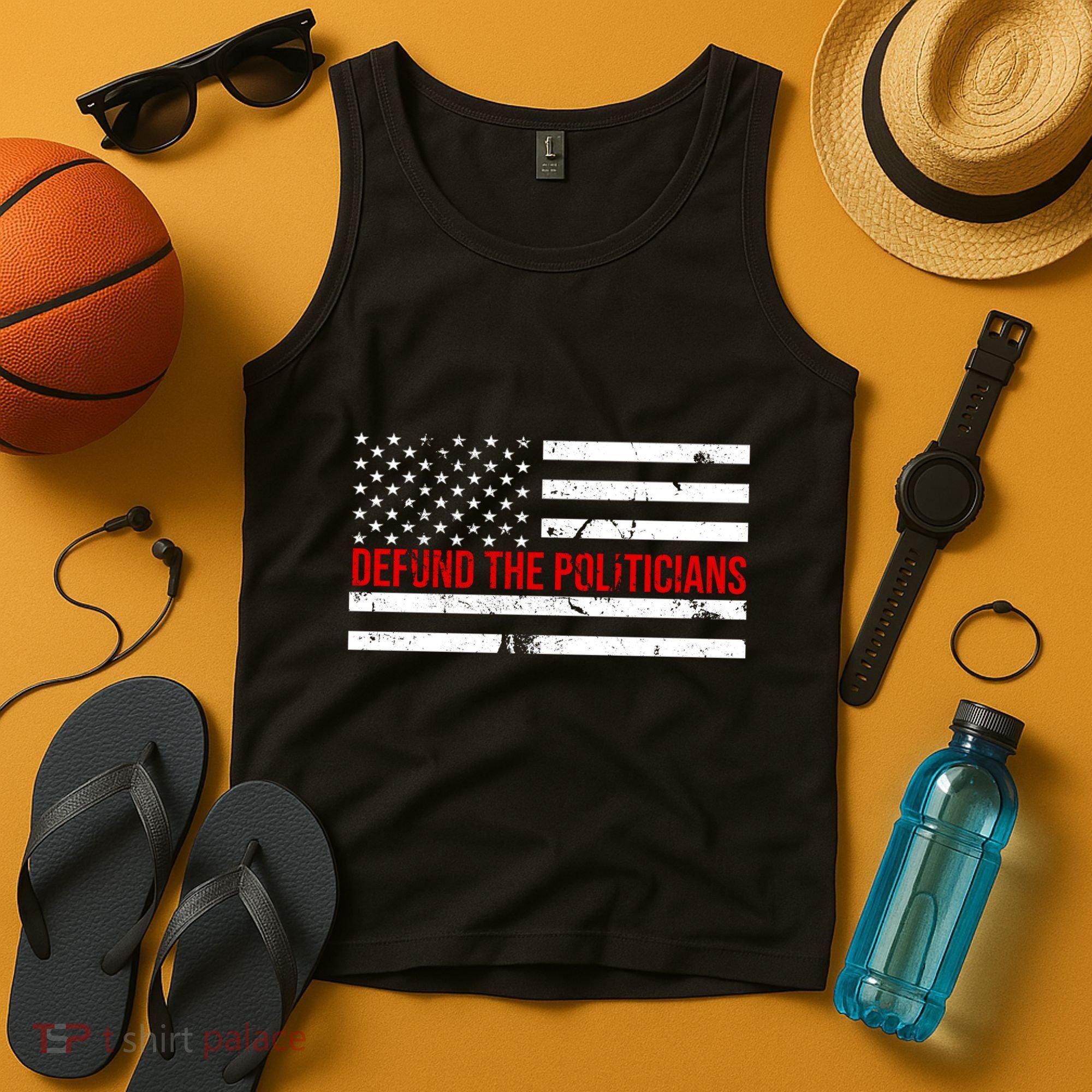 Defund The Politicians American Flag Tank Top
