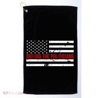 Defund The Politicians American Flag Golf Towel thumb 0