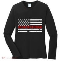 Defund The Politicians American Flag Women's Long Sleeve Shirt thumb 0