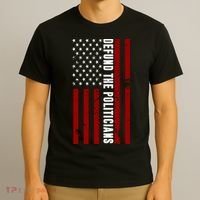 Defund The Politicians US Flag T-Shirt thumb 3