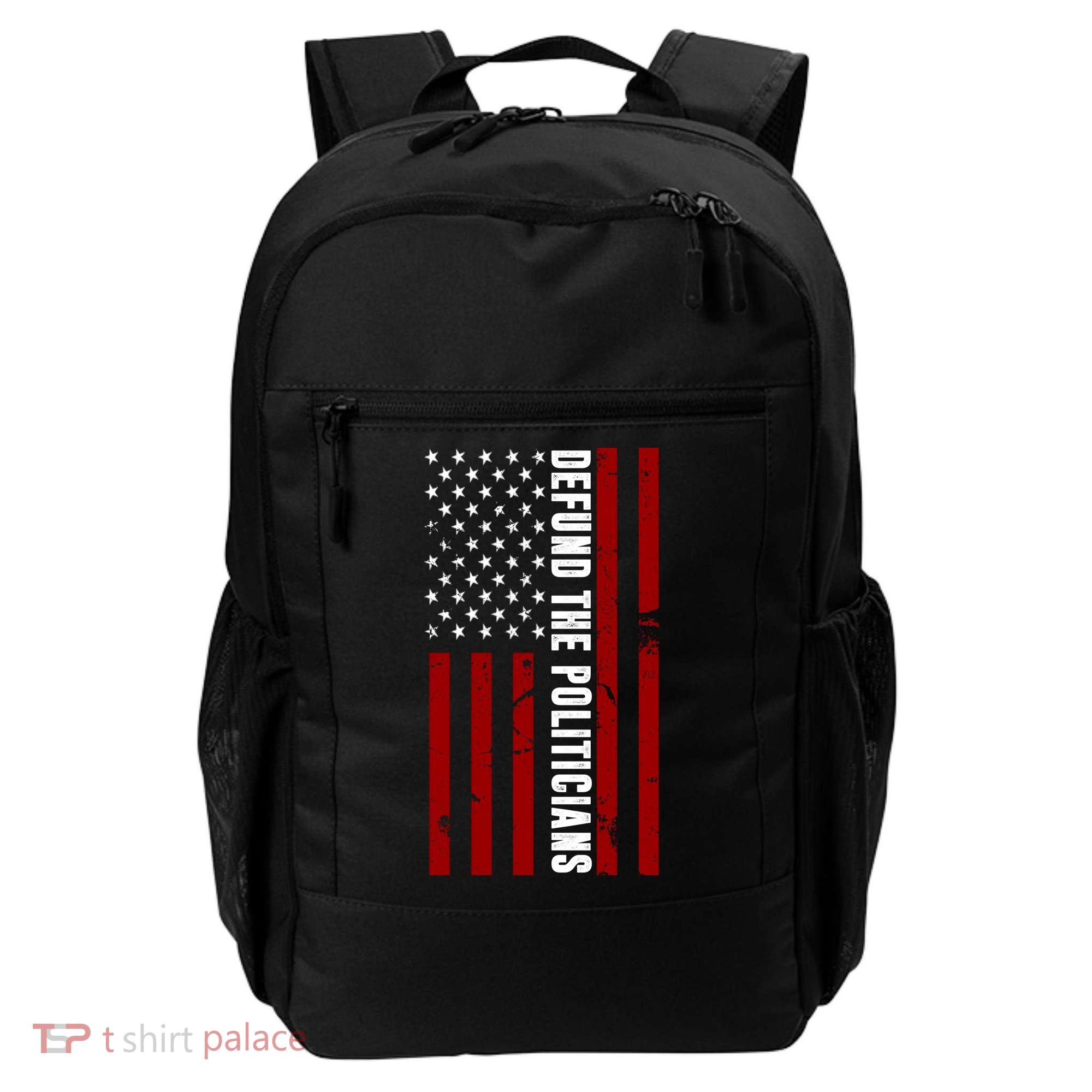 Defund The Politicians US Flag Backpack