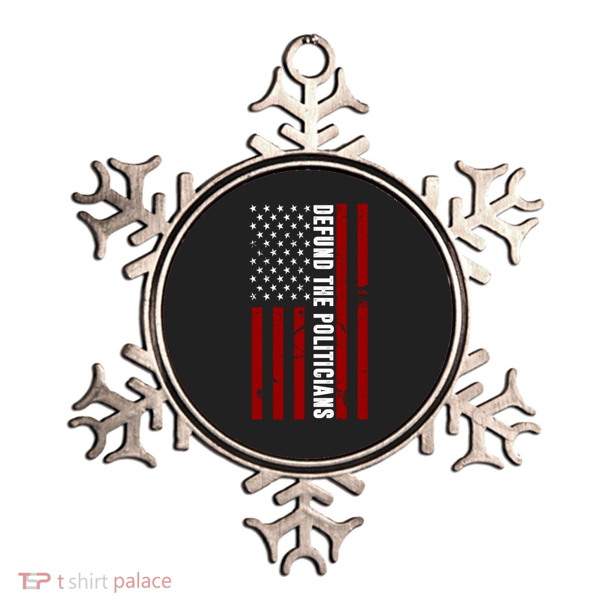 Defund The Politicians US Flag Ornament